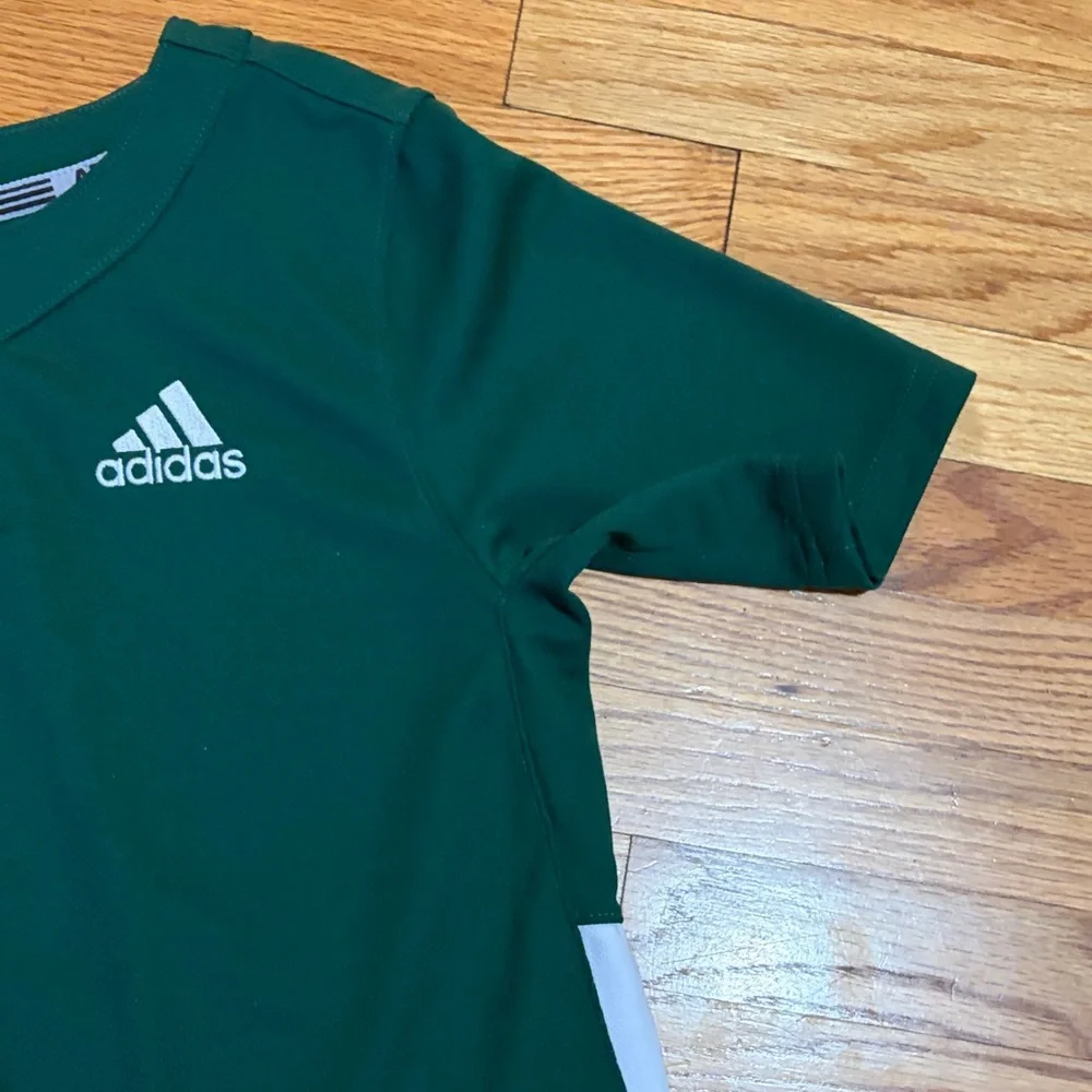 Adidas Kids Dark Green Baseball Shirt - Picture 4 of 7